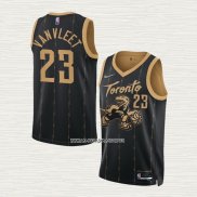 Fred Vanvleet NO 23 Camiseta Toronto Raptors Ciudad 2021-22 Negro