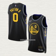 Gary Payton II NO 0 Camiseta Golden State Warriors Ciudad 2021-22 Negro