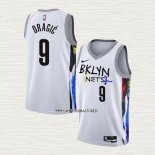 Goran Dragic NO 9 Camiseta Brooklyn Nets Ciudad 2022-23 Blanco