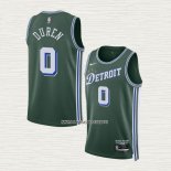 Jalen Duren NO 0 Camiseta Detroit Pistons Ciudad 2022-23 Verde