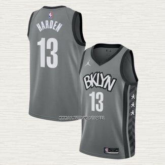 James Harden NO 13 Camiseta Brooklyn Nets Statement 2020 Gris