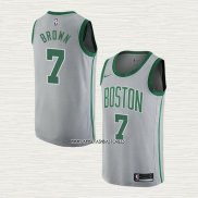 Jaylen Brown NO 7 Camiseta Boston Celtics Ciudad 2018-19 Gris
