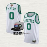Jayson Tatum NO 0 Camiseta Boston Celtics 75th Anniversary 2022 NBA Finals Blanco