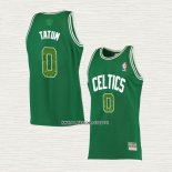 Jayson Tatum NO 0 Camiseta Boston Celtics Hardwood Classics Snakeskin 2021 Verde