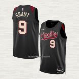 Jerami Grant NO 9 Camiseta Portland Trail Blazers Ciudad 2023-24 Negro