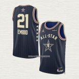 Joel Embiid NO 21 Camiseta Philadelphia 76ers All Star 2024 Azul