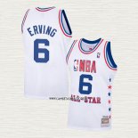 Julius Erving NO 6 Camiseta All Star 1985 Blanco