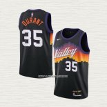 Kevin Durant NO 35 Camiseta Phoenix Suns Ciudad 2020-21 Negro