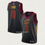 Kevin Love NO 0 Camiseta Cleveland Cavaliers Statement 2020-21 Negro