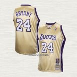 Kobe Bryant NO 24 Camiseta Los Angeles Lakers Hardwood Classics Hall Of Fame 2020 Oro