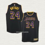 Kobe Bryant NO 24 Camiseta Nino Los Angeles Lakers Earned 2021-22 Negro