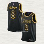 Kobe Bryant NO 8 Camiseta Los Angeles Lakers Ciudad 2017-18 Negro