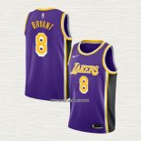 Kobe Bryant NO 8 Camiseta Los Angeles Lakers Statement Violeta