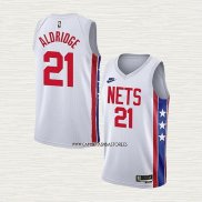 LaMarcus Aldridge NO 21 Camiseta Brooklyn Nets Classic 2022-23 Blanco