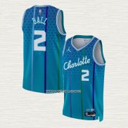 LaMelo Ball NO 2 Camiseta Charlotte Hornets Ciudad 2021-22 Azul