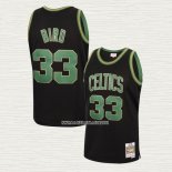 Larry Bird NO 33 Camiseta Boston Celtics Mitchell & Ness 1985-86 Negro