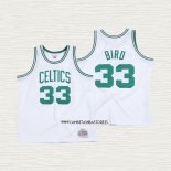 Larry Bird NO 33 Camiseta Nino Boston Celtics Hardwood Classics Throwback Blanco