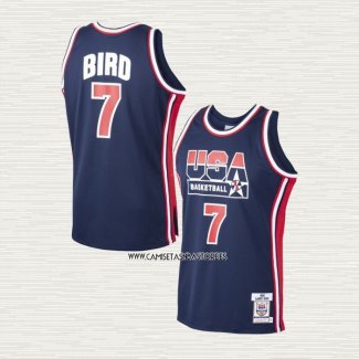 Larry Bird NO 7 Camiseta USA 1992 Azul