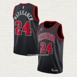 Lauri Markkanen NO 24 Camiseta Chicago Bulls Statement 2020-21 Negro