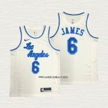 LeBron James NO 6 Camiseta Los Angeles Lakers Classic 2019-20 Blanco