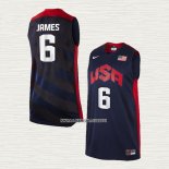 Lebron James NO 6 Camiseta USA 2012 Negro