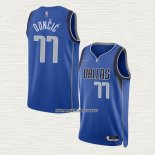 Luka Doncic NO 77 Camiseta Dallas Mavericks Icon 2021 Azul