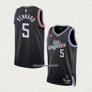 Luke Kennard NO 5 Camiseta Los Angeles Clippers Ciudad 2022-23 Negro