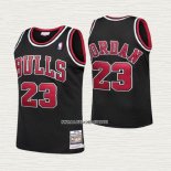 Michael Jordan NO 23 Camiseta Nino Chicago Bulls Retro Negro