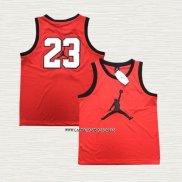 Michael Jordan NO 23 Camiseta Rojo Blanco