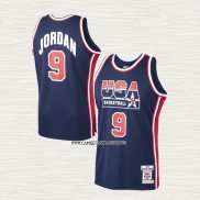 Michael Jordan NO 9 Camiseta USA 1992 Azul