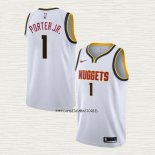 Michael Porter JR. NO 1 Camiseta Denver Nuggets Association Blanco