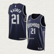 Moritz Wagner NO 21 Camiseta Orlando Magic Ciudad 2023-24 Azul