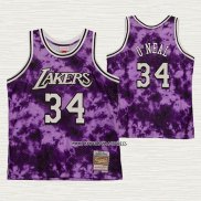 NO 34 Camiseta Los Angeles Lakers Galaxy Violeta Shaquille O'neal