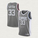 Nicolas Batum NO 33 Camiseta Los Angeles Clippers Earned 2020-21 Gris