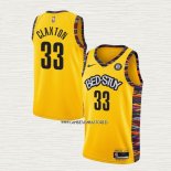 Nicolas Claxton NO 33 Camiseta Brooklyn Nets Ciudad 2020-21 Amarillo