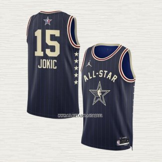 Nikola Jokic NO 15 Camiseta Denver Nuggets All Star 2024 Azul