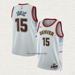 Nikola Jokic NO 15 Camiseta Denver Nuggets Ciudad 2022-23 Blanco