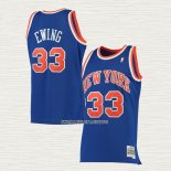 Patrick Ewing NO 33 Camiseta New York Knicks Mitchell & Ness 1991-92 Azul