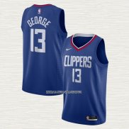 Paul George NO 13 Camiseta Los Angeles Clippers Icon 2020-21 Azul