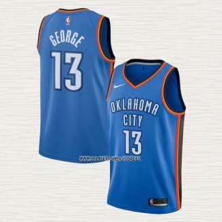 Paul George NO 13 Camiseta Oklahoma City Thunder Icon Azul