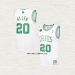 Ray Allen NO 20 Camiseta Boston Celtics Hardwood Classics Throwback 2007-08 Blanco