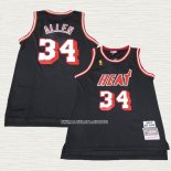 Ray Allen NO 34 Camiseta Miami Heat Mitchell & Ness 2012-13 Negro