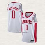 Russell Westbrook NO 0 Camiseta Houston Rockets Association Blanco