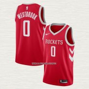 Russell Westbrook NO 0 Camiseta Houston Rockets Icon 2018-19 Rojo