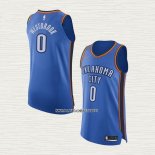 Russell Westbrook NO 0 Camiseta Oklahoma City Thunder Icon Autentico Azul