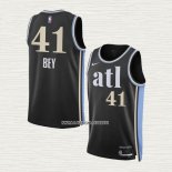 Saddiq Bey NO 41 Camiseta Atlanta Hawks Ciudad 2023-24 Negro