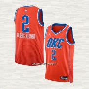 Shai Gilgeous-Alexander NO 2 Camiseta Oklahoma City Thunder Statement Naranja