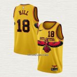 Solomon Hill NO 18 Camiseta Atlanta Hawks Ciudad 2021-22 Amarillo