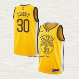 Stephen Curry NO 30 Camiseta Golden State Warriors Earned Amarillo