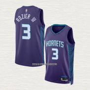 Terry Rozier III NO 3 Camiseta Charlotte Hornets Statement 2022-23 Violeta